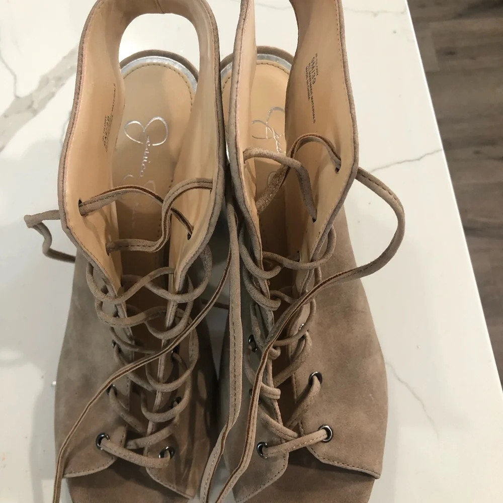 Jessica Simpson lace up heels - Picture 5 of 11